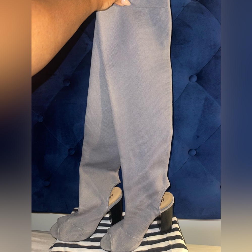 NWOT Bamboo Thigh-High High Open-toe Boot SZ~7.5